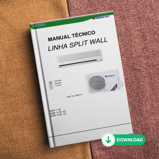 Manual de servicio técnico para aires acondicionados de pared split GSW722, GSW922 y GSW1222 - Descargar PDF