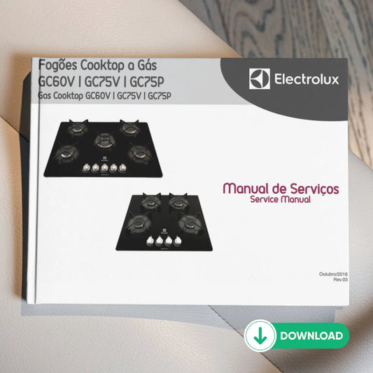 Manual de servicio técnico de Electrolux GC60V, GC75V y GC75P - Descargar PDF
