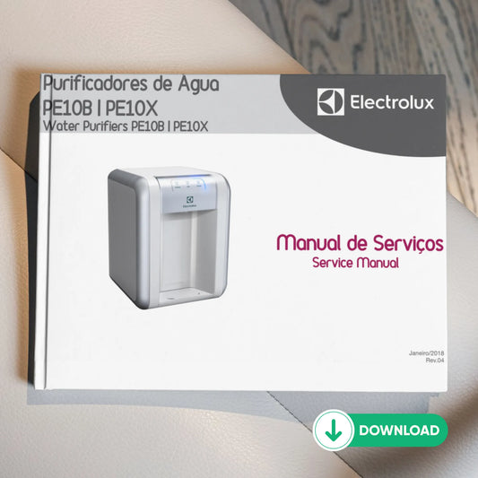 Manual de servicio técnico del purificador de agua Electrolux PE10B/PE10X - Descargar PDF