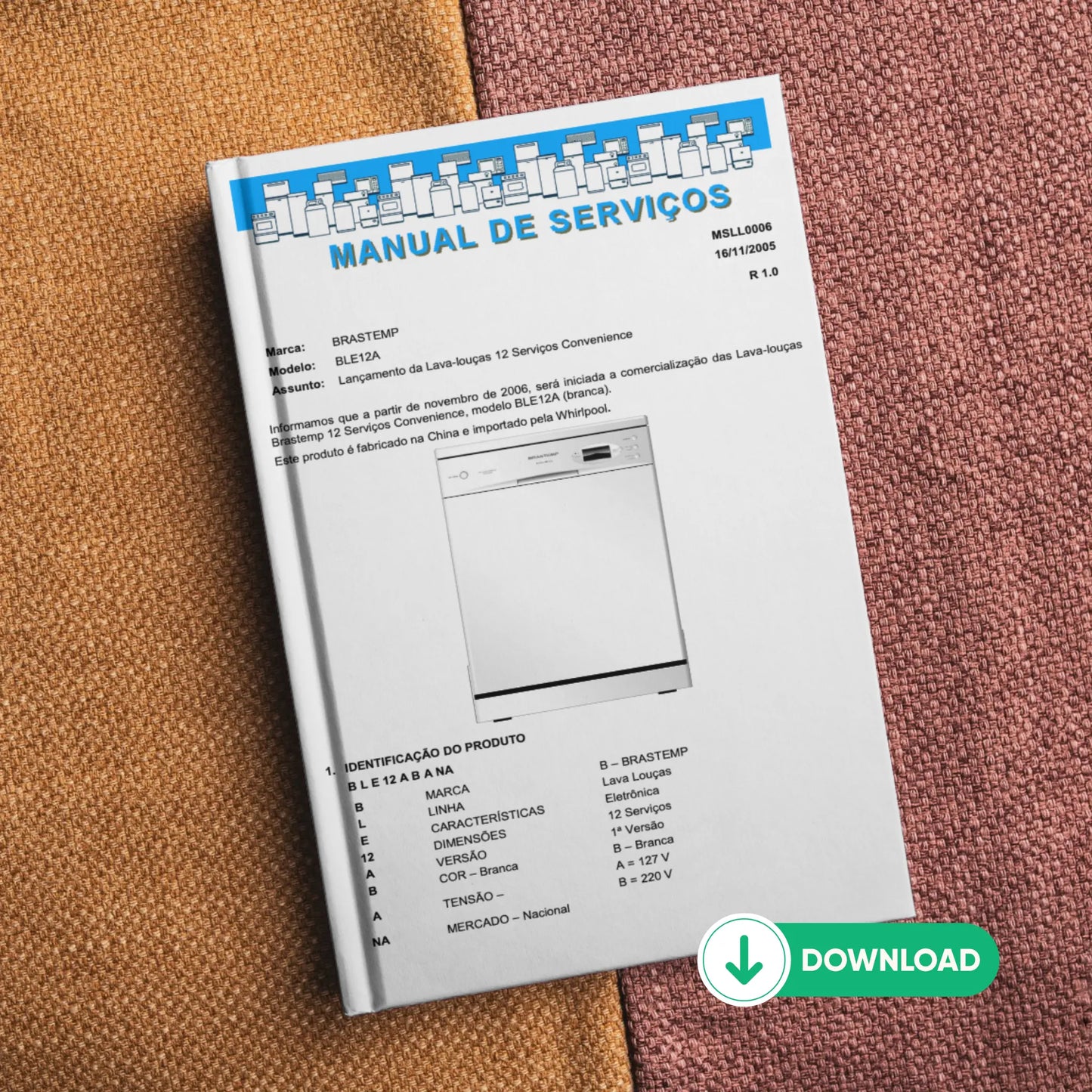 Manual de servicio técnico Brastemp BLE12A - Descargar PDF