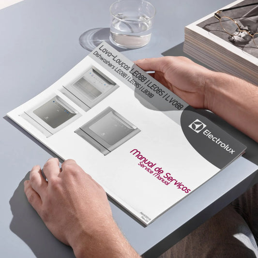 Manual técnico del lavavajillas Electrolux LE08B, LE08S, LV08B - Descargar PDF
