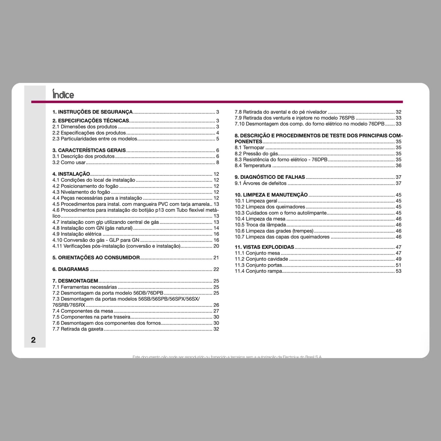 Manual de servicio técnico de Electrolux 56SB / 56SPB / 56SX / 56DB / 76SRB / 76SRX / 76SB / 76SPB / 76DPB - Descargar PDF