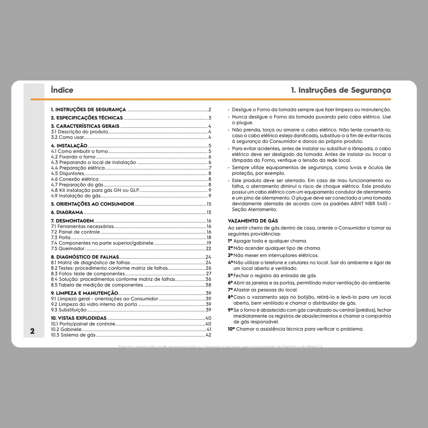 Manual Técnico de Serviços Forno a Gás Continental OC4GM - Baixar PDF