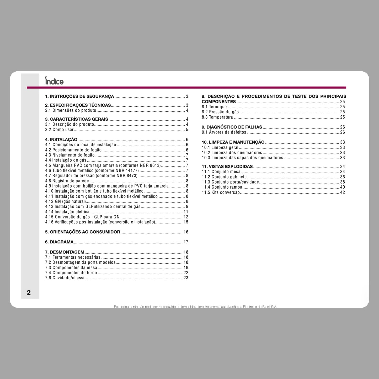 Manual de servicio técnico de Electrolux 76GS - Descargar PDF