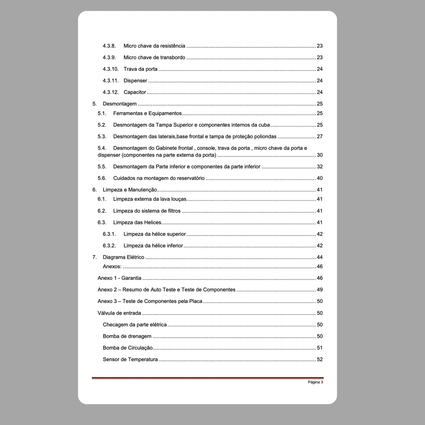 Manual técnico de servicio de lavavajillas Brastemp BLF12AB / BLF12AR / BLF12AE - Descargar PDF