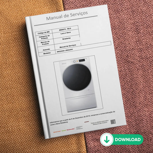 Manual Técnico Serviços Lava e Seca Brastemp BNQ10: Para Baixar PDF Brastemp