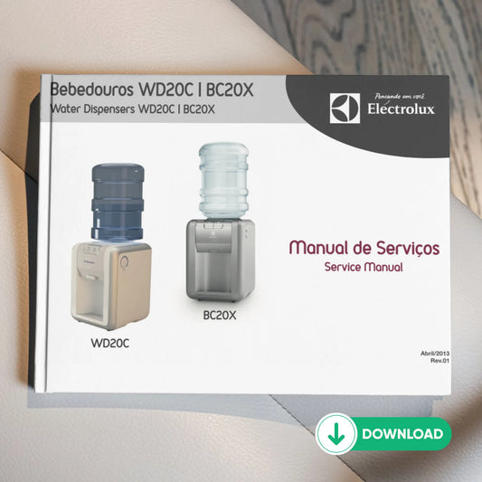 Manual técnico de servicio de los enfriadores de agua Electrolux WD20C y BC20X - Descargar PDF