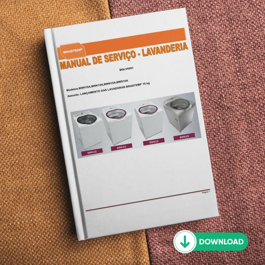 Manual Técnico de Serviços Brastemp BWH15 BWK15 BWN15 BWS15: Baixar PDF Brastemp