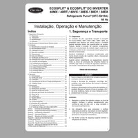 Manual de servicio técnico de Carrier 40MX, 40RT, 40VX, 38ES, 38EV, 38EX - Descargar PDF