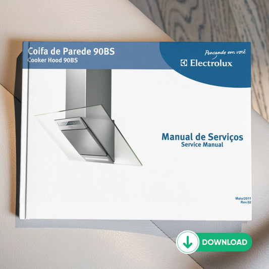 Manual de servicio técnico de la campana extractora Electrolux 90BS - Descargar PDF