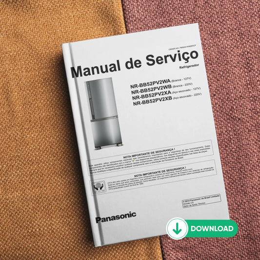 Manual de servicio del refrigerador Panasonic NR-BB52PV2WA/WB/XA/XB - Descargar PDF