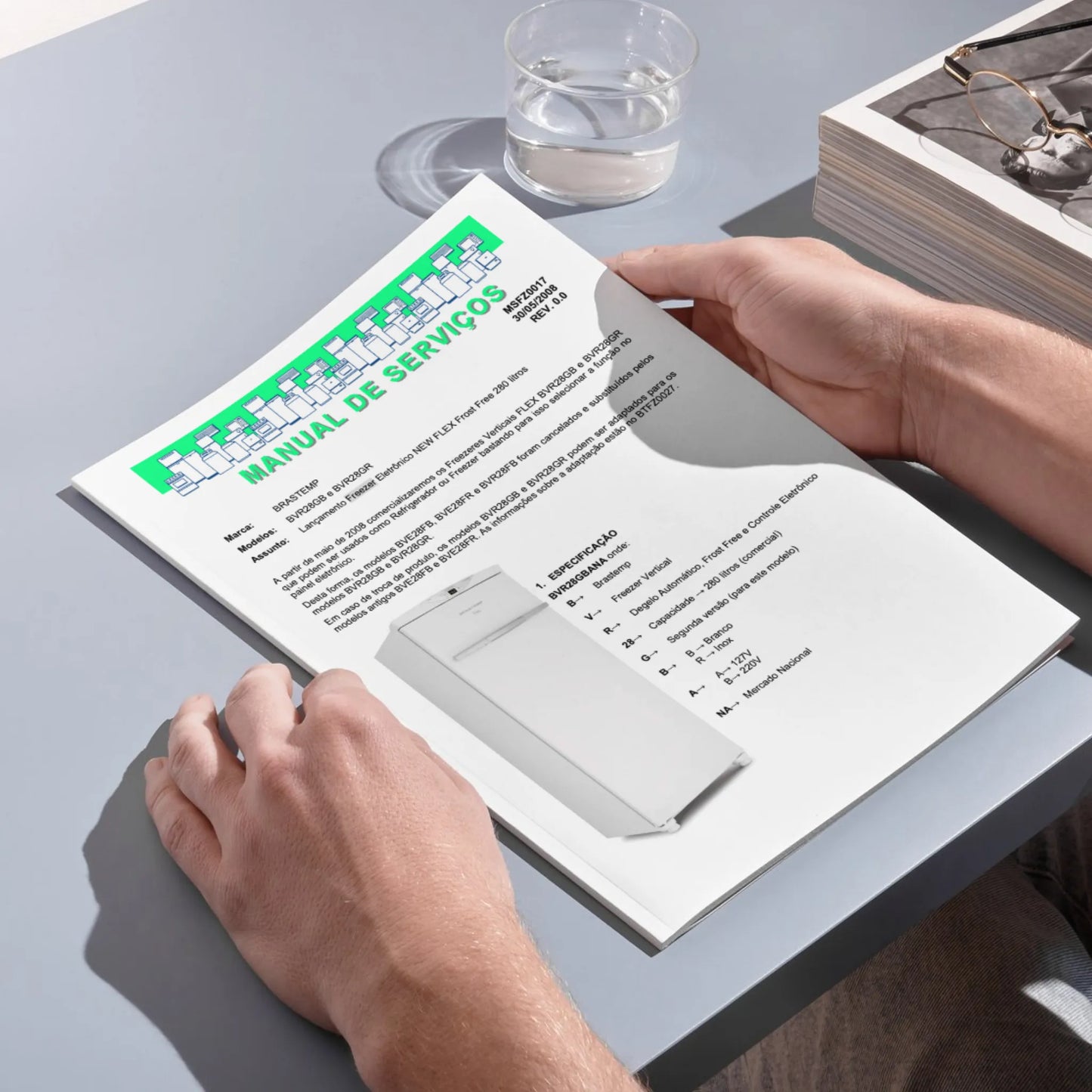 Manual Técnico de Serviços Freezer Brastemp BVR28GB / BVR28GR - Baixar PDF