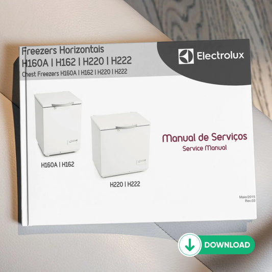 Manual de servicio de congeladores Electrolux H160A, H162, H220 y H222 - Descargar PDF