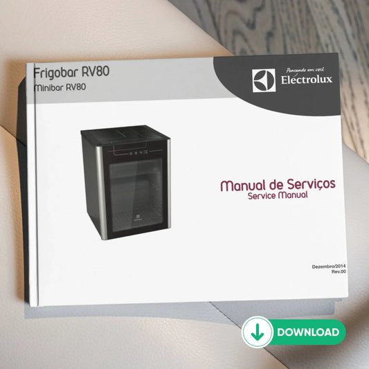 Manual Técnico de Serviços Frigobar Electrolux RV80 - Baixar PDF Electrolux