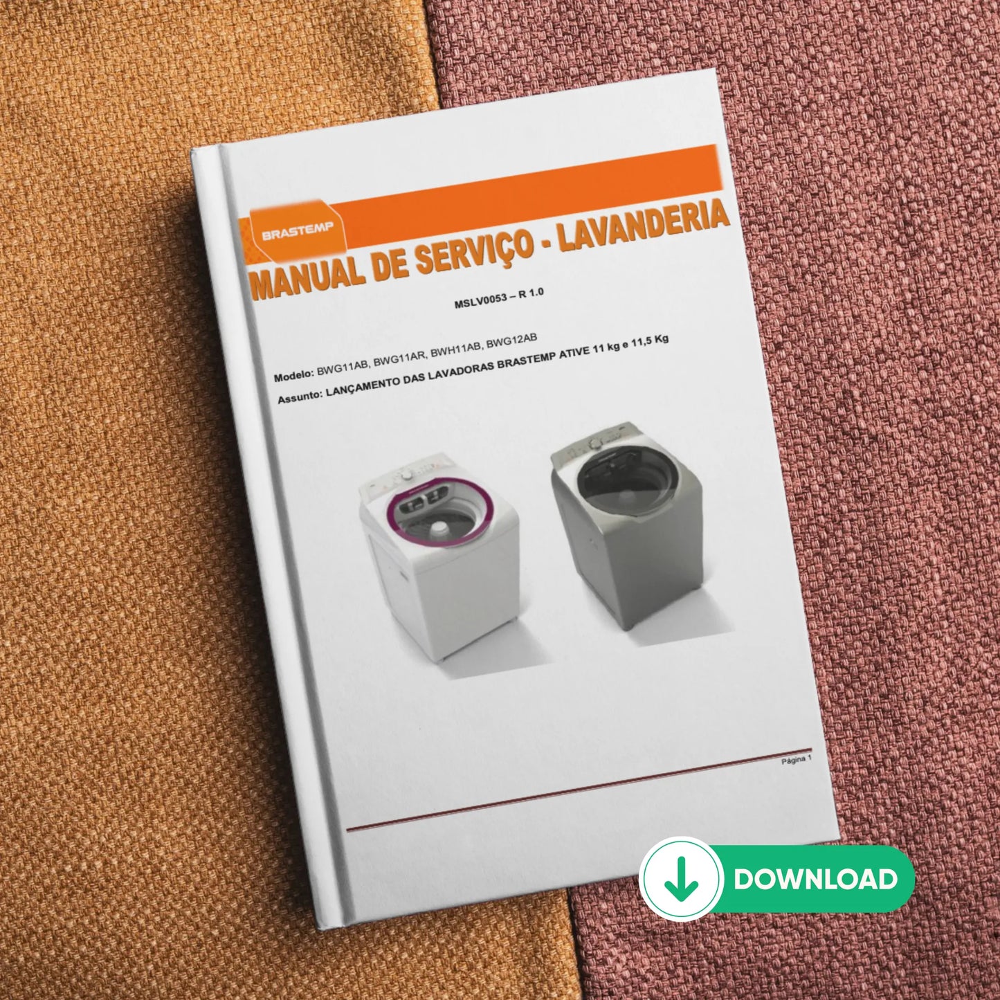 Manual de servicio técnico de lavadoras Brastemp Ative BWG11AB, BWG11AR, BWH11AB, BWG12AB - Descargar PDF