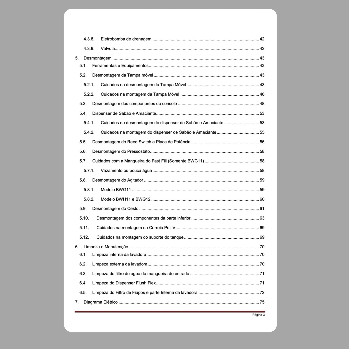Manual de servicio técnico de lavadoras Brastemp Ative BWG11AB, BWG11AR, BWH11AB, BWG12AB - Descargar PDF
