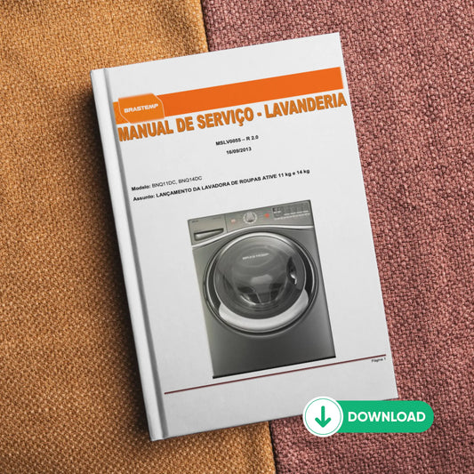 Manual de servicio técnico de las lavadoras Brastemp BNQ11DC y BNQ14DC - Descargar PDF