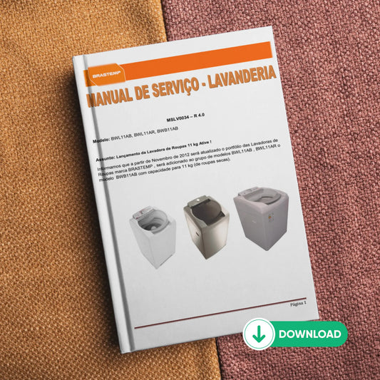 Manual técnico de servicio de la lavadora Brastemp BWB11 - Descargar PDF