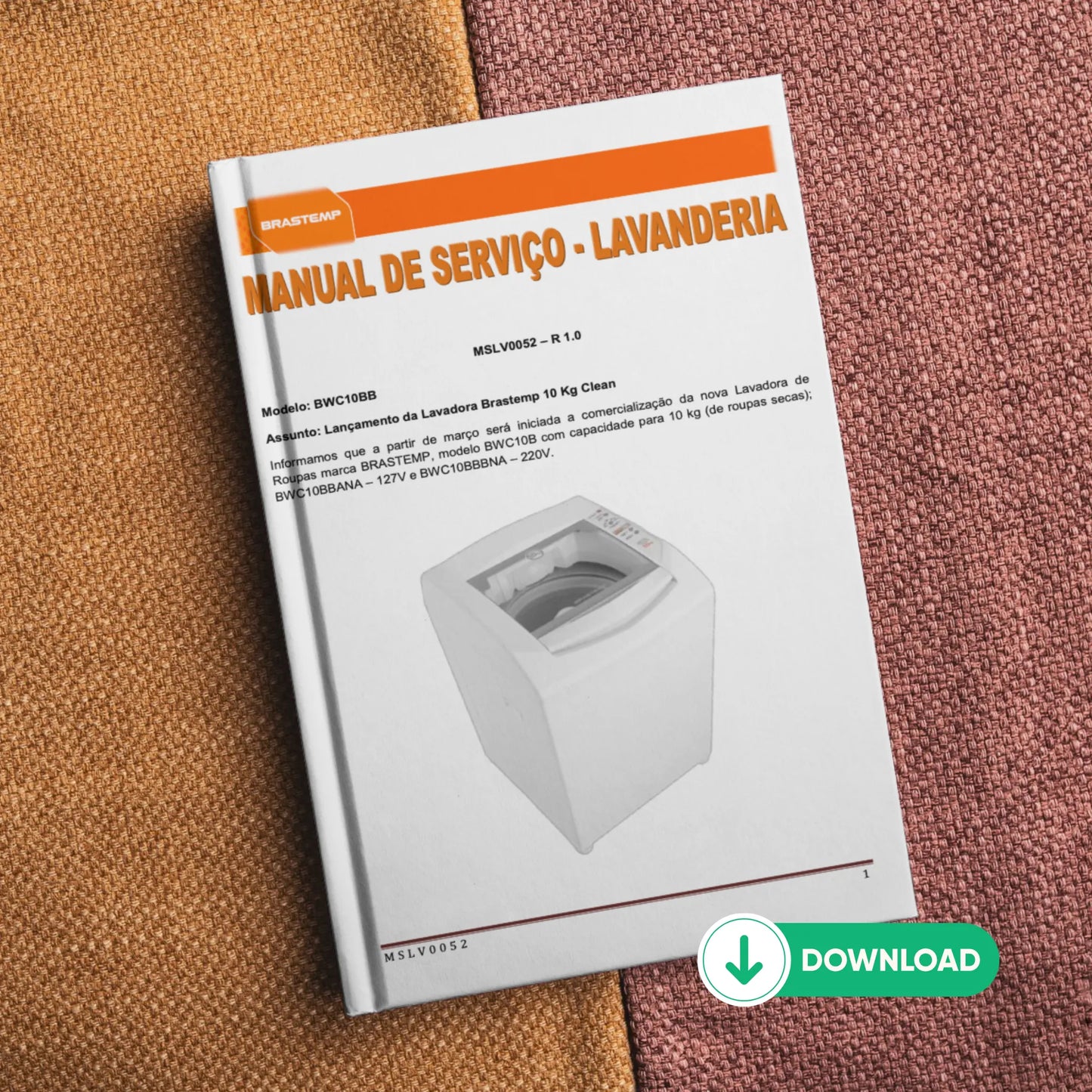 Manual técnico de servicio de la lavadora Brastemp BWC10 - Descargar PDF