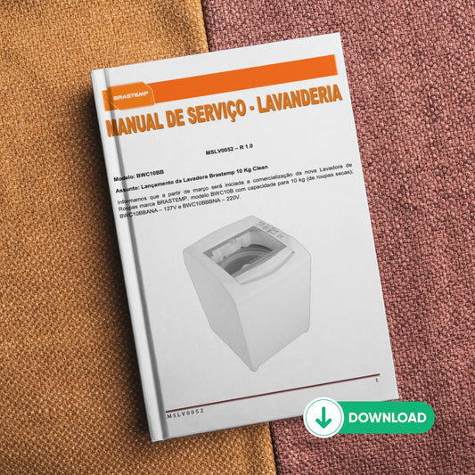 Manual técnico de servicio de la lavadora Brastemp BWC10 - Descargar PDF