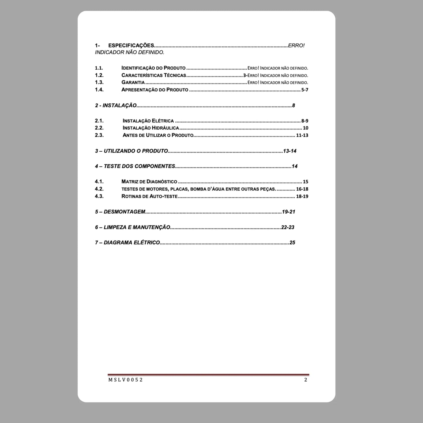 Manual técnico de servicio de la lavadora Brastemp BWC10 - Descargar PDF