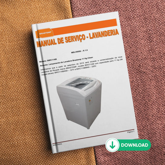 Manual técnico de servicio de la lavadora Brastemp BWC11AB - Descargar PDF