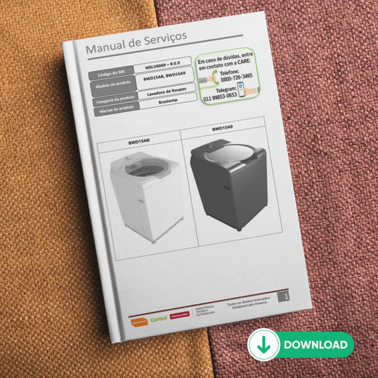 Manual Técnico de Serviços Lavadora Brastemp BWD15: Baixar em PDF Brastemp