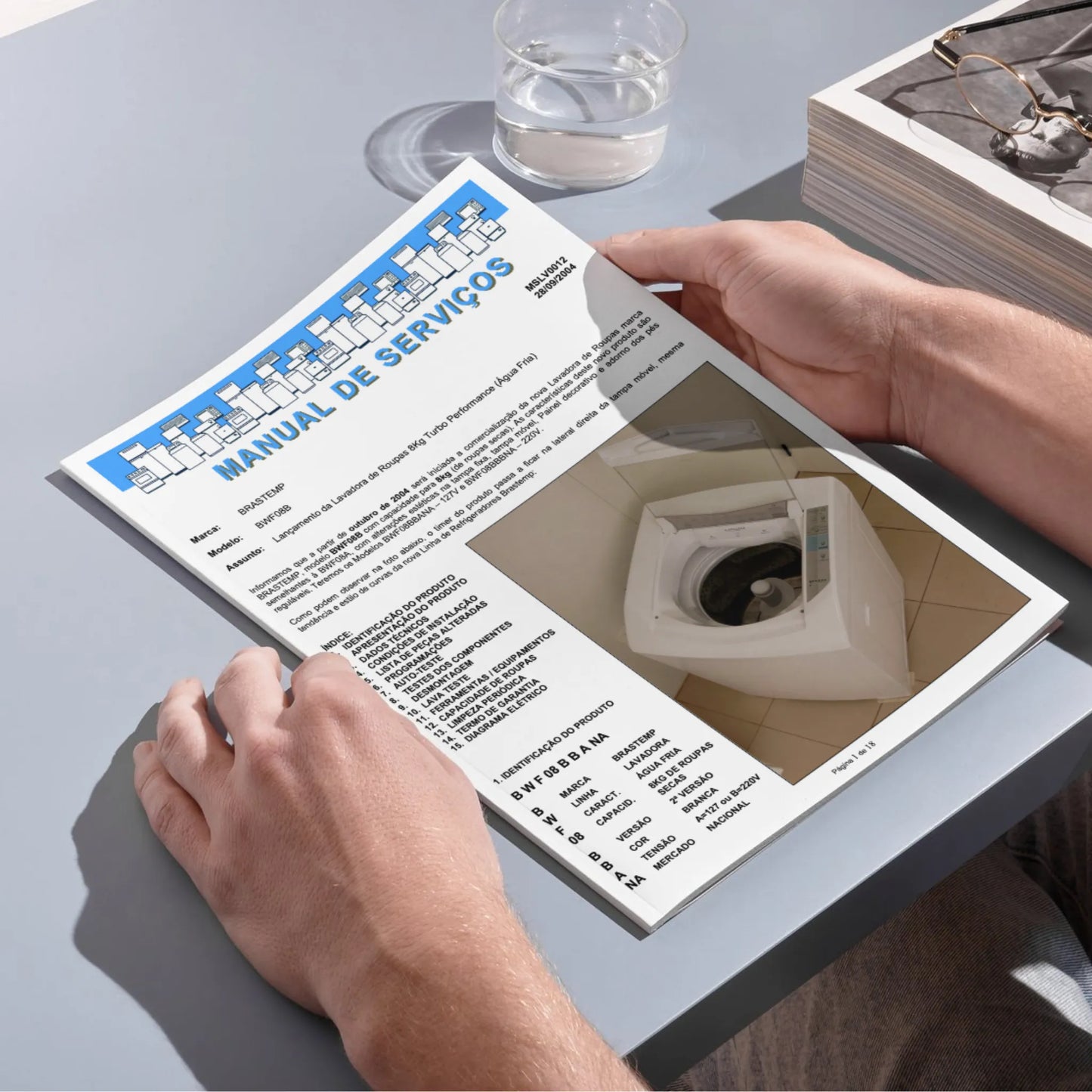 Manual técnico de servicio de la lavadora Brastemp BWF08B - Descargar PDF