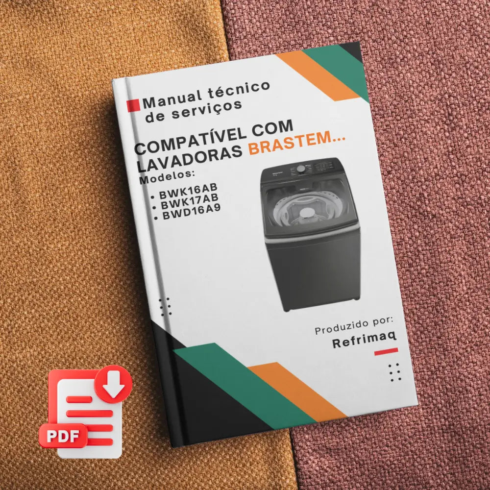 Manual técnico de servicio de lavadoras Brastemp BWK16, BWK17 y BWD16 - Descargar PDF