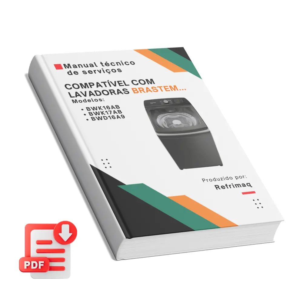 Manual técnico de servicio de lavadoras Brastemp BWK16, BWK17 y BWD16 - Descargar PDF