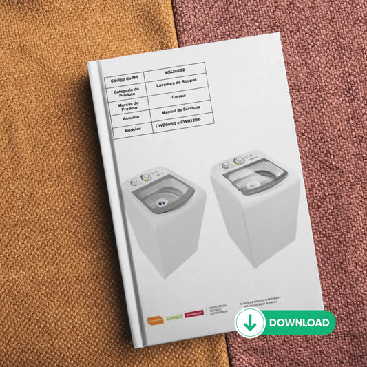 Manual Técnico de Serviços Lavadora Consul CWB09 e CWH12: Baixar PDF Consul