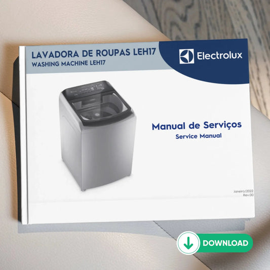 Manual Técnico de Serviços Lavadora Electrolux LEH17 - Baixar PDF Electrolux