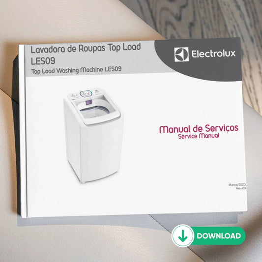 Manual Técnico de Serviços Lavadora Electrolux LES09 - Baixar PDF Electrolux