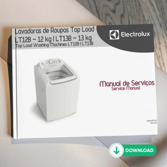 Manual Técnico de Serviços Lavadora Electrolux LT12B/LT13B - Baixar PDF Electrolux