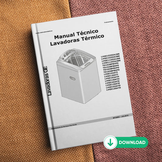 Manual de servicio de lavadoras GE LVGE10, LVGE11, LVGE12, LVGE15, TD10, TD15 - Descargar PDF