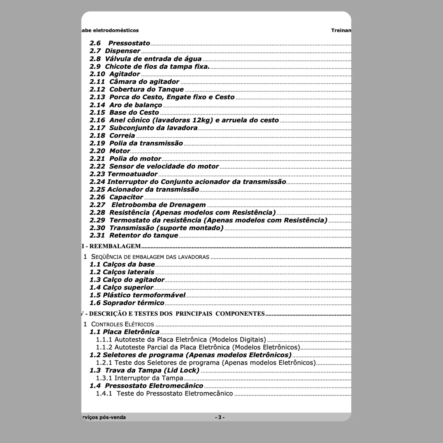 Manual Técnico de Serviços Lavadora Mabe TD15, TD10, LVGE10, LVGE12 - Baixar PDF