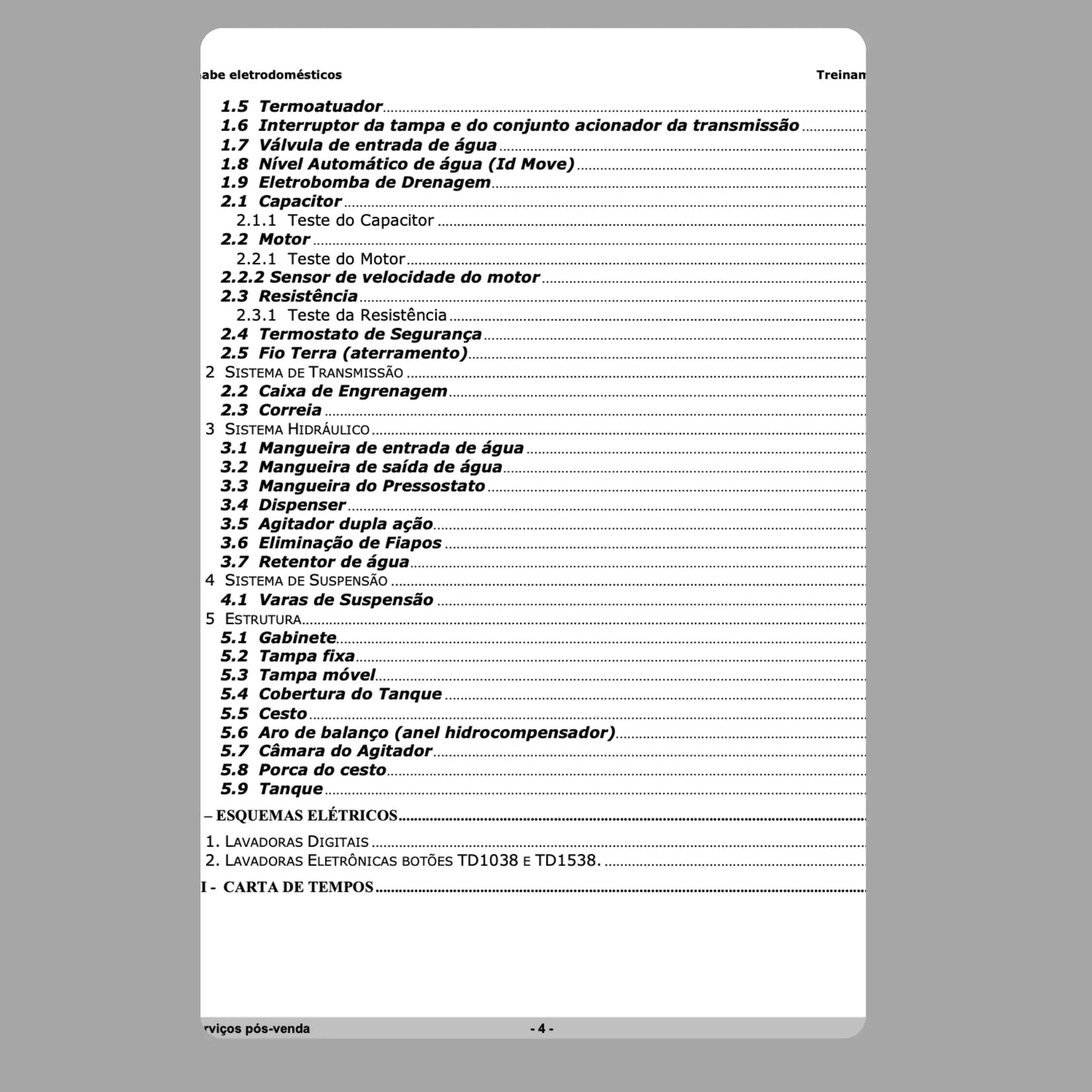 Manual Técnico de Serviços Lavadora Mabe TD15, TD10, LVGE10, LVGE12 - Baixar PDF