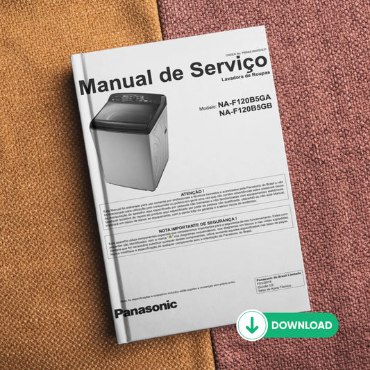 Manual de servicio de la lavadora Panasonic NA-F120B - Descargar PDF