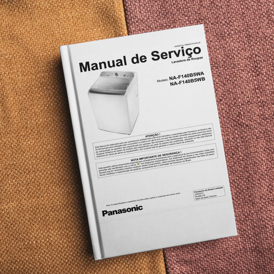 Manual Técnico de Serviços Lavadora Panasonic NA-F140B5WA e NA-F140B5WB - Baixar PDF Panasonic