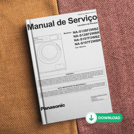Manual de servicio de la lavadora Panasonic NA-S128F2W, NA-S107F2W - Descargar PDF