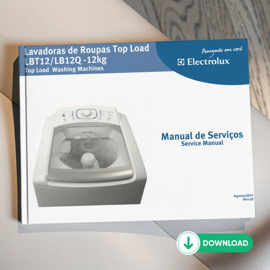 Manual de servicio de la lavadora Electrolux LBT12, LB12Q - Descargar PDF