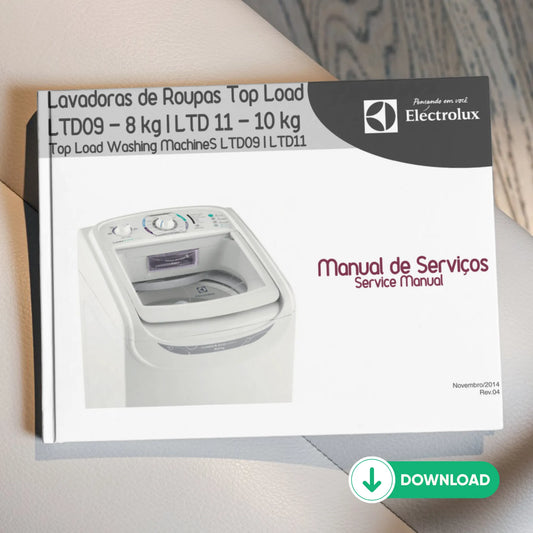 Manual técnico de servicio de lavadoras Electrolux LTD08/LTD09/LTD10/LTD11 - Descargar PDF