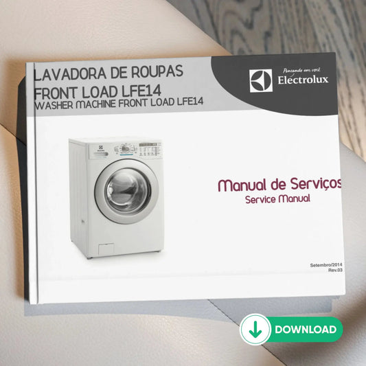 Manual Técnico de Serviços Lava e Seca Electrolux LFE14 - Baixar PDF Electrolux