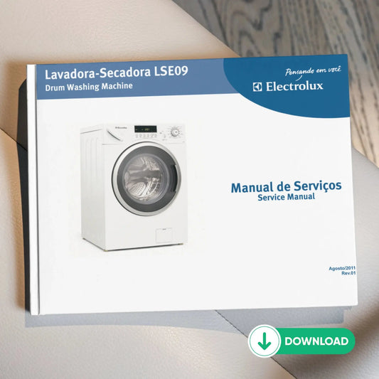 Manual Técnico de Serviços Lava e Seca Electrolux LSE09 - Baixar PDF Electrolux