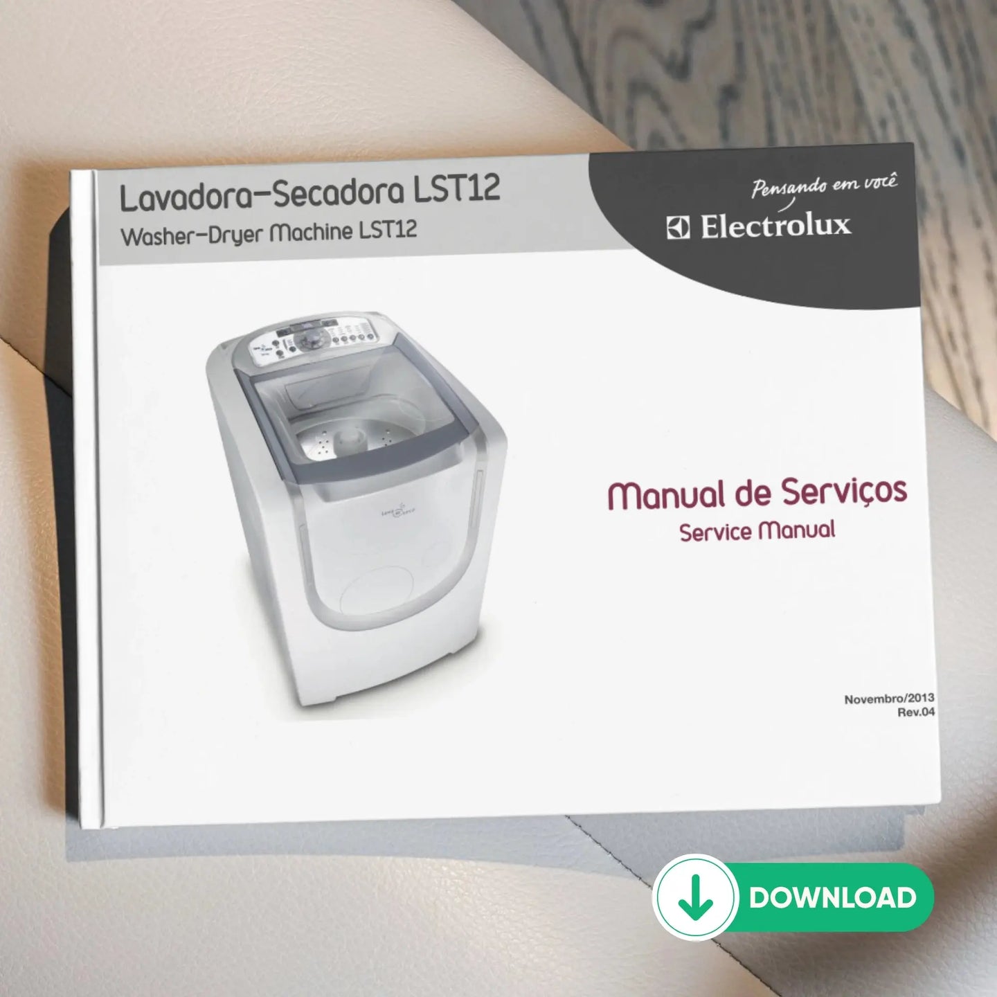 Manual Técnico de Serviços Lava e Seca Electrolux LST12 - Baixar PDF Electrolux