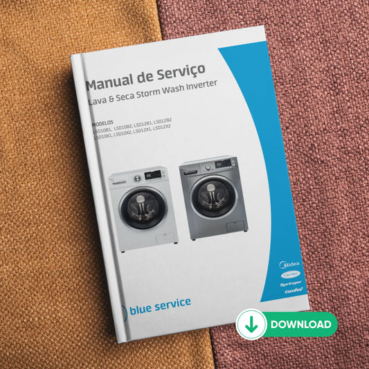 Manual técnico de servicio de la lavadora y secadora Midea LSD Storm Wash - Descargar PDF