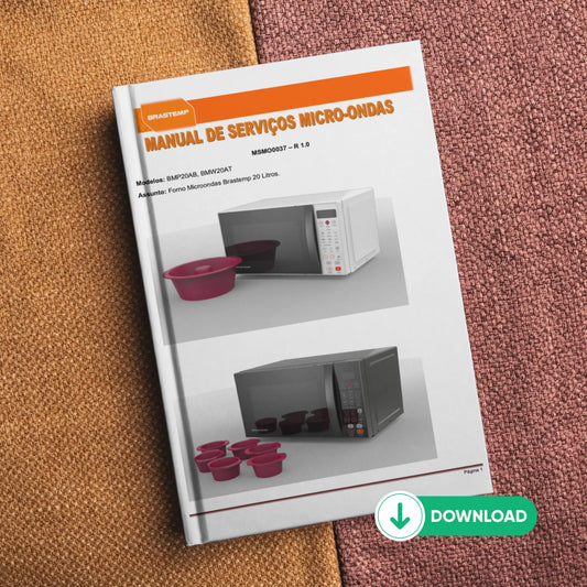 Manual técnico de servicio de microondas Brastemp BMP20AB y BMW20AT - Descargar PDF