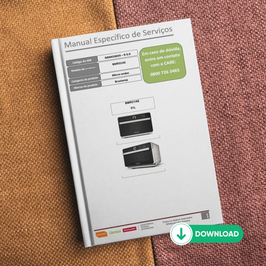 Manual técnico de servicio del microondas Brastemp BMR31AS - Descargar PDF