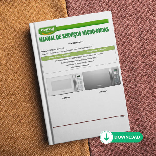 Manual técnico de servicio de microondas Consul CMA20BB/CM020BF - Descargar PDF