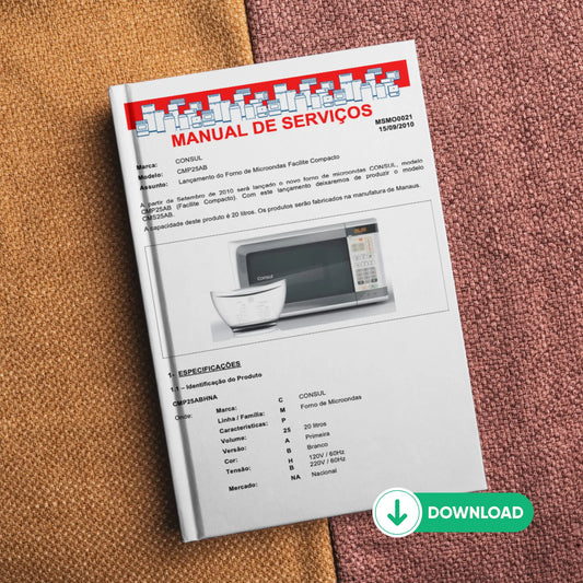 Manual técnico de servicio de microondas Consul CMP25AB - Descargar PDF